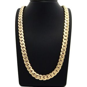 Mens  12mm HEAVY 14k Miami Cuban Link Chain